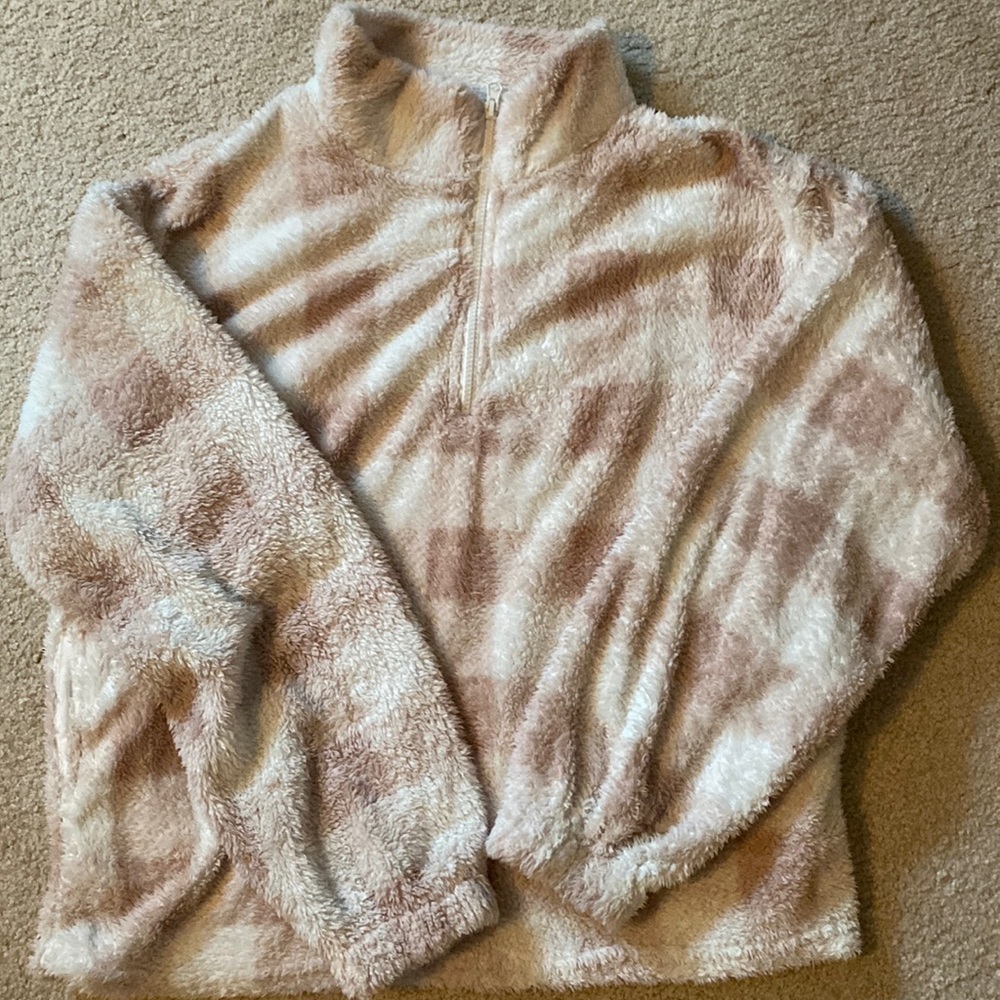 Colsie fuzzy half-zip